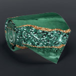 Elegant Neck Tie Agate Green Gold Glitter Marble<br><div class="desc">Ties with Agate Green Gold Glitter Geode Marble Emerald Sparkle Your Birthday - Anniversary or Wedding Gift / Suppliest - Customizable - or Add Your Name - Text - Make Your Special Gift - Resize and move or remove and add text / elements with customization tool. Design by MIGNED. Please...</div>