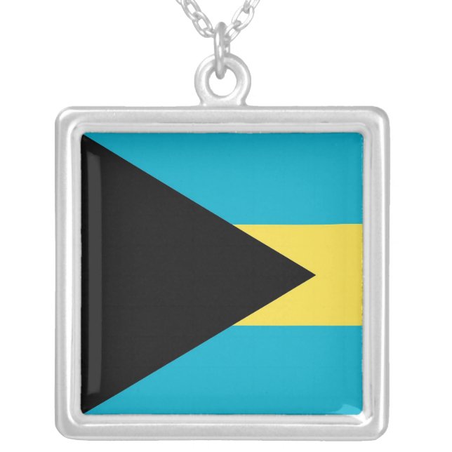 Elegant Necklace with Flag of Bahamas (Front)