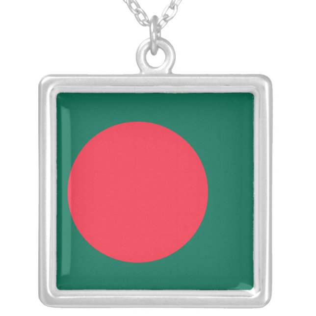 Elegant Necklace with Flag of Bangladesh (Front)