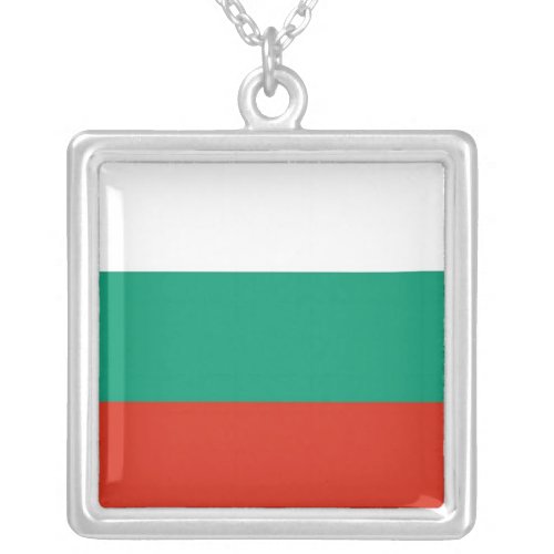Elegant Necklace with Flag of Bulgaria