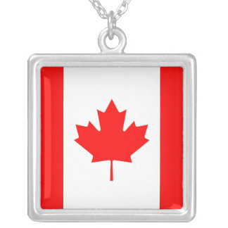 Elegant Necklace with Flag of Canada