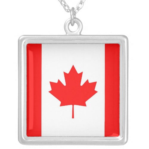 Elegant Necklace with Flag of Canada