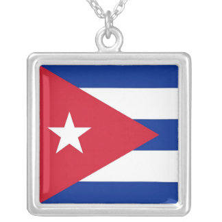 Elegant Necklace with Flag of Cuba