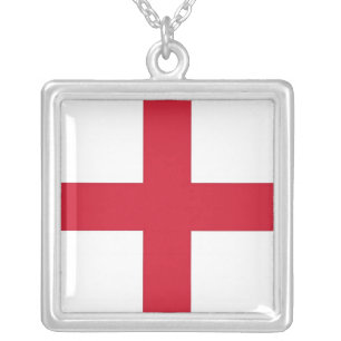 Elegant Necklace with Flag of England