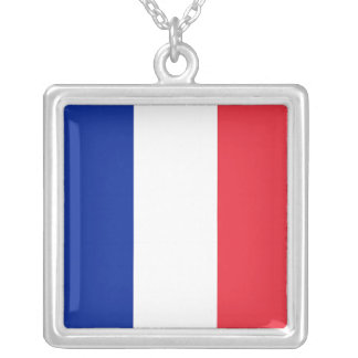 Elegant Necklace with Flag of France