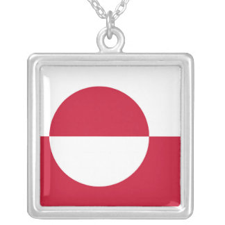 Elegant Necklace with Flag of Greenland