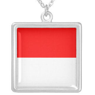 Elegant Necklace with Flag of Indonesia