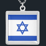 Elegant Necklace with Flag of Israel<br><div class="desc">Showcase your pride with our exquisite necklace featuring the flag of Israel! This elegant necklace is more than just an accessory; it’s a beautiful representation of Israeli culture and heritage. The stunning pendant prominently displays the iconic Israeli flag, making it a unique and meaningful piece to express your love for...</div>