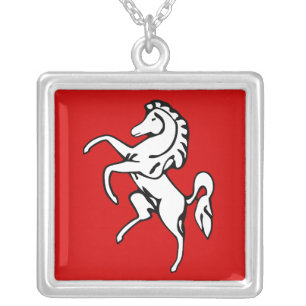 Elegant Necklace with Flag of Kent, England