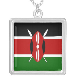 Elegant Necklace with Flag of Kenya