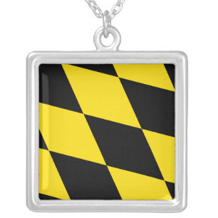 Elegant Necklace with Flag of Munich, Germany