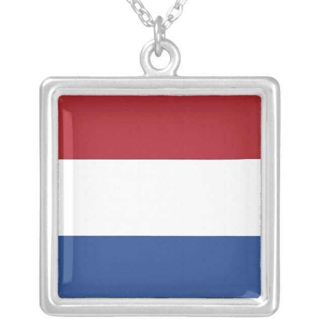 Elegant Necklace with Flag of Netherlands (Front)