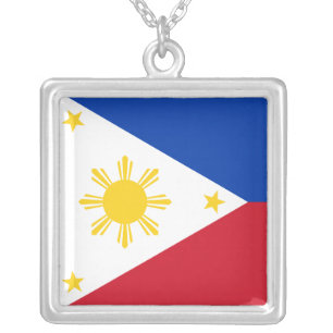 Elegant Necklace with Flag of Philippines