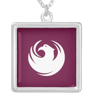 Elegant Necklace with Flag of Phoenix City, USA