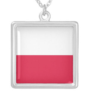Elegant Necklace with Flag of Poland