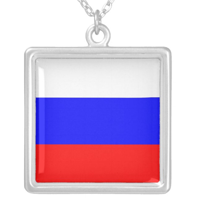 Elegant Necklace with Flag of Russia (Front)