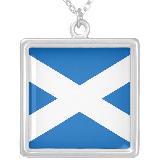 Elegant Necklace with Flag of Scotland (Front)