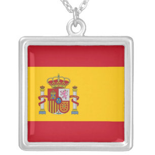 Elegant Necklace with Flag of Spain