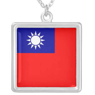Elegant Necklace with Flag of Taiwan