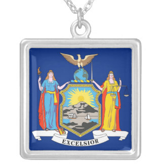 Elegant Necklace with Flag of the New York