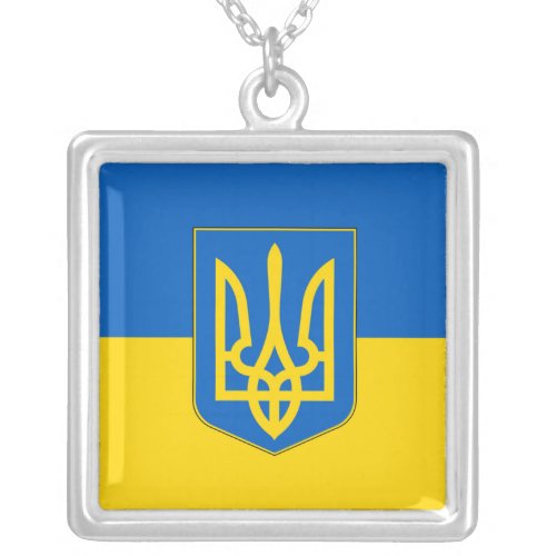 Elegant Necklace with Flag of Ukraine