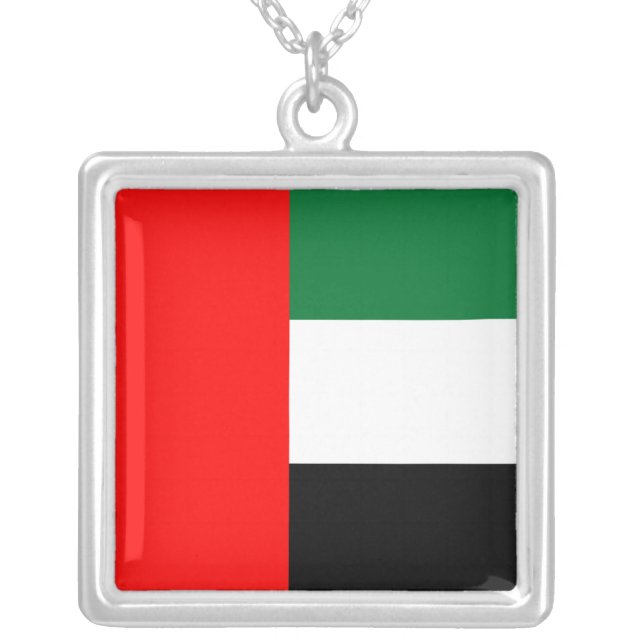Elegant Necklace with Flag of United Arab Emirates (Front)