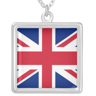 Elegant Necklace with Flag of United Kingdom