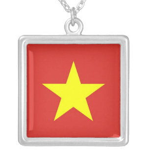 Elegant Necklace with Flag of Vietnam