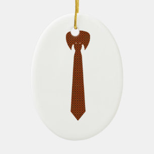 Elegant necktie ceramic ornament