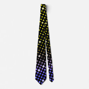 Elegant Neon Glowing polka dots glitter pattern Neck Tie