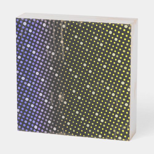 Elegant Neon Glowing polka dots glitter pattern Wooden Box Sign