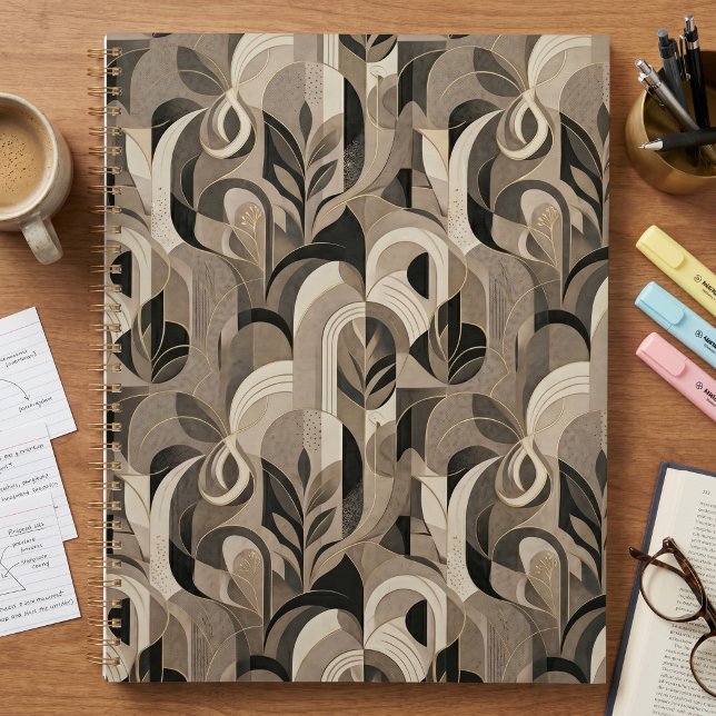 Elegant Neutral Abstract Geometric Notebook  (Creator Uploaded)