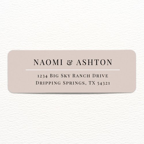 Elegant Neutral Address Labels