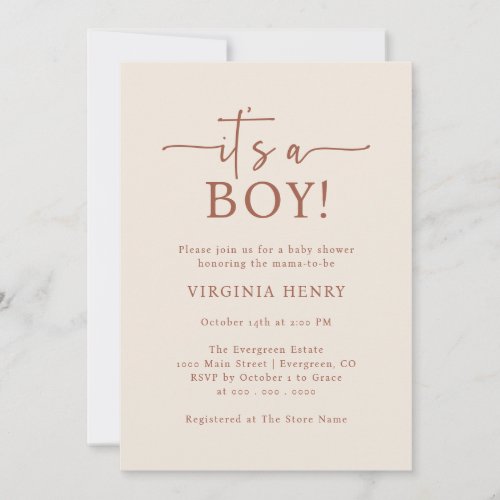 Elegant Neutral Baby Shower Invitation