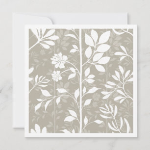 Elegant Neutral Beige Botanic Climbing Vines Note Card