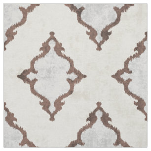 elegant neutral beige damask ikat tribal patterns fabric