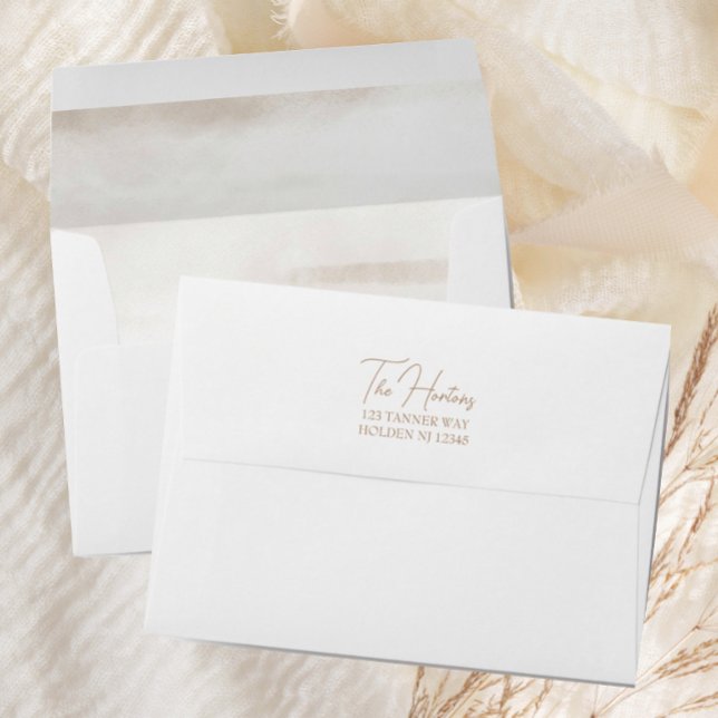 Elegant Neutral Beige Gold Wedding Envelope (Creator Uploaded)