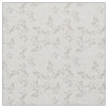 Elegant Neutral Botanical Beige Leaf Line Art Fabric