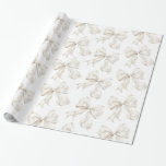Elegant Neutral Bow Wrapping Paper<br><div class="desc">Add a touch of sophistication to your gift-giving with this Elegant Neutral Bow Wrapping Paper. Featuring delicate, soft ivory bows beautifully arranged on a white background, this design is perfect for weddings, bridal showers, baby showers, birthdays, and other special occasions. The gentle pastel tones and stylish bow pattern bring an...</div>