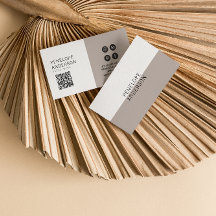 Elegant Neutral Gray Minimalist QR Code Modern