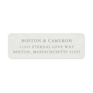 Elegant Neutral Minimalist Personalized Return Label