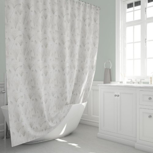 Elegant Neutral Nature Inspired Shower Curtain