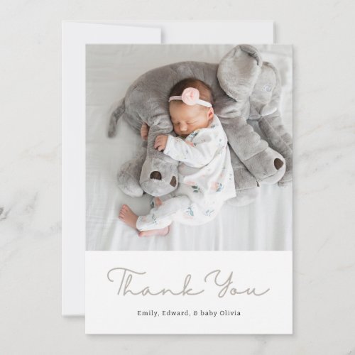 Elegant Neutral Ribbon Bow Baby Shower Photo
