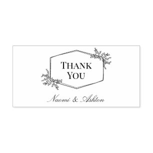 Elegant Neutral Thank You Self-inking Stamp