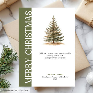 Elegant Neutral Tones Minimalist Christmas Card
