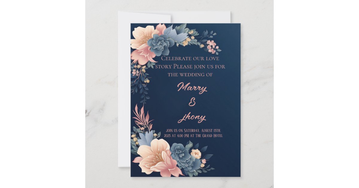 Earthy Taupe Floral Reception Card Printable Reception Card -  in 2023