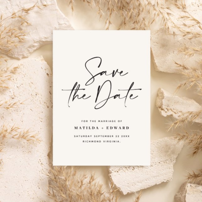 Elegant Neutral Wedding Save The Date Script (Creator Uploaded)