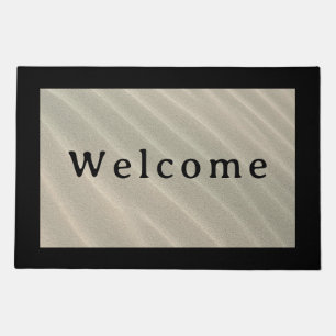 Elegant Neutral “Welcome” Doormat   Indoor Outdoor
