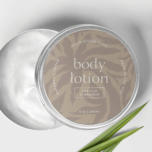 Elegant Neutrals Lotion Jar Round Product Label