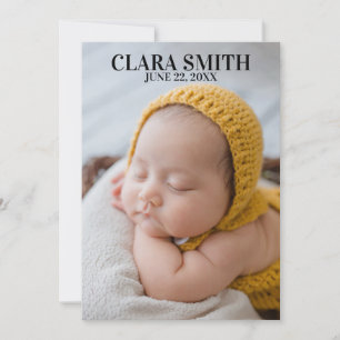 Elegant new baby announcement 